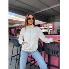 Ветровка бомбер Без подкладки плащевка «Эмми» молочный