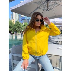 Ветровка бомбер Без подкладки плащевка «Эмми» желтый