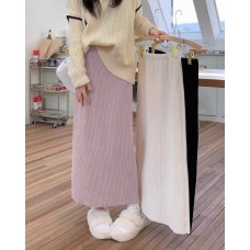 Трикотажная юбка ангора рубчик молочный