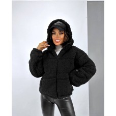 МЕХОВАЯ УТЕПЛЕНАЯ КУРТКА ТЕДДИ черный