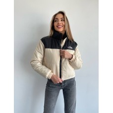 Куртка с накатом с карманами+резинка по талии регулируется бежевый