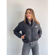 Куртка с накатом с карманами+резинка по талии регулируется черный