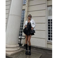 Воздушная пышная юбка с воланами черный