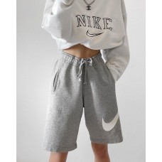 Трикотажные шорты бермуды с накатом меланж