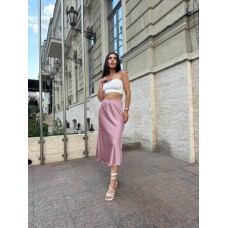 Невероятно очаровательная шелковая юбка пудра