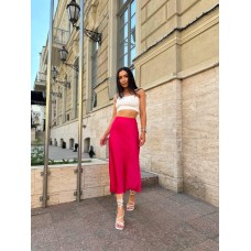 Невероятно очаровательная шелковая юбка малина