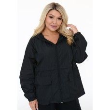Женская Ветровка без подкладки плащевка черный