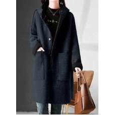 Куртка с капюшоном+карманами и с контрастною отделкою графит