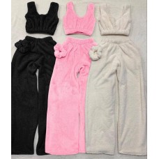 Невероятная пижама : топ + штаны + резиночка молоко