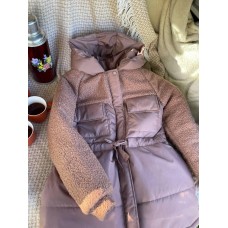 Зимняя куртка сочетание плащевки+меха барашка силикон мокко