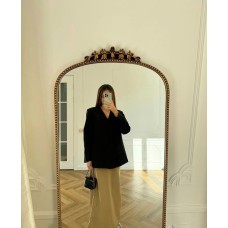 Классический пиджак с большими карманами+английским воротником черный