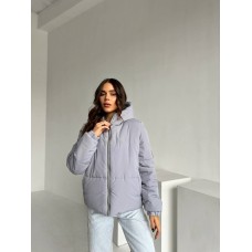 Зимняя теплая куртка качественная плащевка «эмми» серый