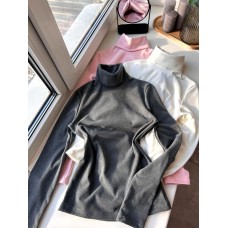 Теплый гольф ангора на флисе графит