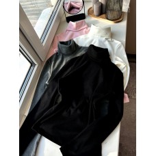 Теплый гольф ангора на флисе черный