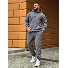 Мужской костюм: кофта с змейкой+штаны с карманами графит