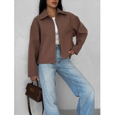 Жакет из кашемира на молнии мокко