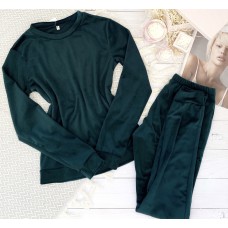 Мягусенькая плюшевая пижама ШТАНЫ и КОФТА морская волна