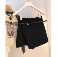 Базовая юбка-шорты на запах+БЕЗ РЕМНЯ черный