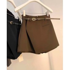 Базовая юбка-шорты на запах+БЕЗ РЕМНЯ мокко