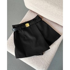 Шорты в длине мини без подкладки черный