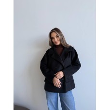 Пальто в стиле оверсайз на подкладке с подплечниками черный