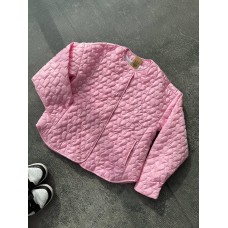 Базовая курточка с интересной стежкой в форме сердец барби