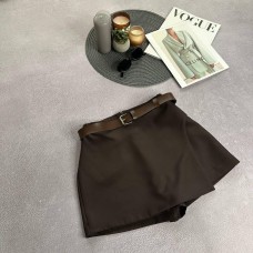 Базовая юбка – шорты (костюмка)+ПОЯС шоколад