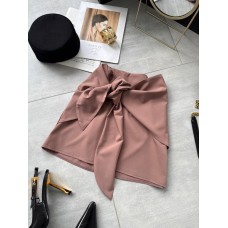 Шелковистая Юбка с завязками мокко