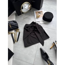 Шелковистая Юбка с завязками черный