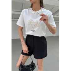 Легкие льняные шорты свободного кроя черный