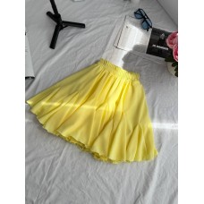 Нежная воздушная юбка креп шивон лимонный