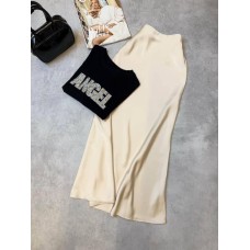 Элегантная шелковая юбка из Армани шелка кремовый