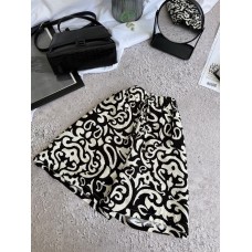 Легкие шорты свободного кроя на жаркое лето лен шелк принт ТУРЕЦКИЙ ПРИНТ черный+белый