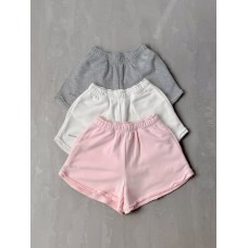 Трикотажные шорты высокая посадка белый