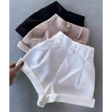 Шортики на высокой посадке (сзади на резиночке) черный