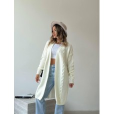 Теплый кардиган с узором молоко