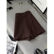 Юбка-шорты на запах из костюмки шоколад