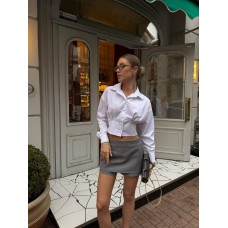 Силуэтная базовая рубашка на пуговицах белый