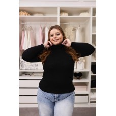 Женский гольф из фактурной Ангоры черный