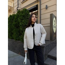 Куртка бомбер оверсайз со спущенной линией плеча молоко