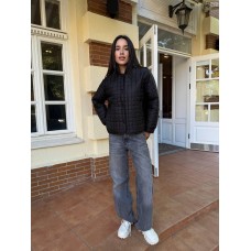 Куртка бомбер оверсайз со спущенной линией плеча черный