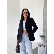 Классический пиджак с подкладкой и подплечниками черный