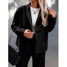 Кашемировое пальто без подкладки на пуговицах черный