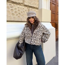 Искусственная Шубка Лео на молнии беж