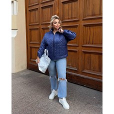 Универсальная курточка с оригинальным узором синий