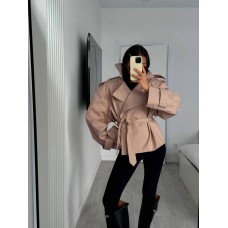 Укороченный тренч на подкладке беж