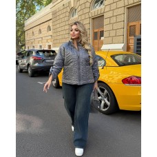 Универсальная курточка с оригинальным узором серый