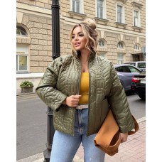 Универсальная курточка с оригинальным узором хаки