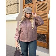 Универсальная курточка с оригинальным узором шоколад