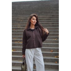 Пальто оверсайз прямого свободного кроя шоколад